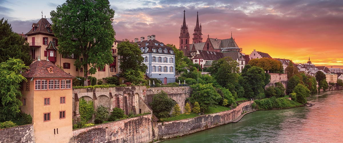 Sunset over Basel